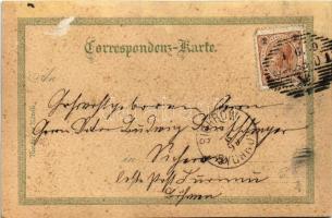 1899 (Vorläufer) Karlovy Vary, Karlsbad; Zum Brunnen / Jewish spa guests. Judaica Art Nouveau, flora...