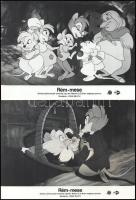 cca 1989 előtt készült ,,Rém mese" című amerikai rajzfilm jelenetei, 9 db vintage produkciós filmfotó ezüst zselatinos fotópapíron, a használatból eredő (esetleges) kisebb hibákkal, két kép elszíneződött, 18x24 cm