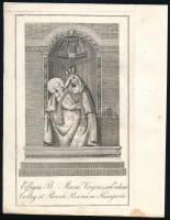1835 A pozsonyi Szűz-Mária kápolna és az esztergomi Bakócz-kápolna oltárképét ábrázoló két rézmetszet 11,5x18 cm