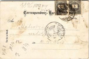 1896 (Vorläufer) Baden bei Wien, Villa Erzherzog Wilhelm, Wellburg / villa and castle. Schneider &am...