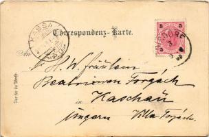 1898 (Vorläufer) Wilfersdorf, Fürst. Schloss, Haupt Ansicht, Villa, K.u.k. Postamt / castle, villa, ...