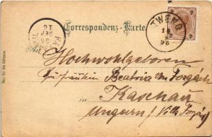 1896 (Vorläufer) Tweng im Lungau, Gasthof zur Post (Besitzer: Peter Genser), Thenfall, Friedhofhöhe,...