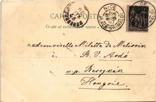 1897 (Vorläufer) Cannes. Karl Künzli Art Nouveau, floral, litho (EK)