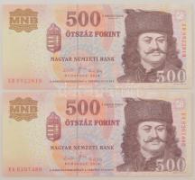 2010. 500Ft (2x) "EA", "ED" T:F szép papír