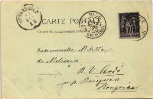 1897 (Vorläufer) Nice, Nizza; Le Casino Municipal, La Promenade des Anglais, La Jetée Promenade, Le ...