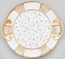 Rosenthal apróvirág mintás kínáló, jelzéssel, kis kopottsággal, d: 28 cm