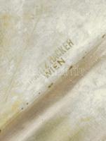 Moritz Hacker Wien antik alpakka kínálótálca, jelzéssel, használati nyommal, 27x22 cm