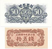Észak-Korea 1947. 15ch vízjellel + 50ch vízjel nélküli utánnyomat T:UNC,AU
North Korea 1947. 15 Cho...