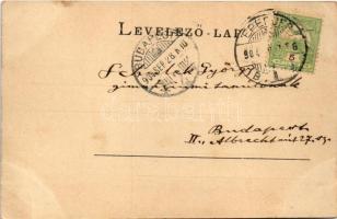 1904 Eperjes, Presov; Tüzérségi laktanya Erzsébet királyné (Sissi) szobrával. Cattarino S. utóda kia...