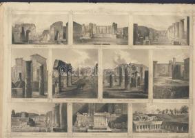 cca 1860 Pompei acélmetszet / Pompei steel-engraving 32x24 cm