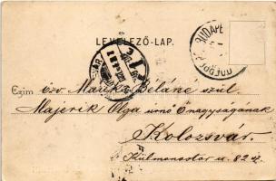 Losonc, Lucenec; Takarék- és hitel bank. Redlinger Ignác kiadása / savings and credit bank. Art Nouv...