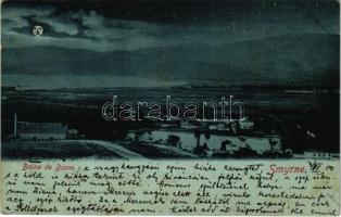 1900 Izmir, Smyrne; Bains de Diane / Hamamlari at night (EK)