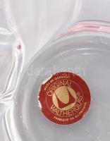 3 darab kristály kínáló, közte csiszolt mintásak, egyik sérült, jelzés nélkül, m: 5,5-20 cm