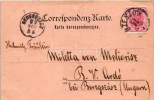 1897 (Vorläufer) Rzeszów, market, street, railway bridge. Art Nouveau, floral (EK)