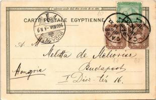 1900 Cairo, Grand Bazar ai Kasr, Ziker Fete arabe. C. Brandes / Arabian festival, market. Art Nouvea...