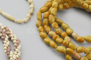 10 darab bizsu nyaklánc és karkötő, jó állapotban