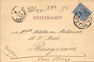 1897 (Vorläufer) Rotterdam, Het Stijger, De Coolvest. Art Nouveau, floral, litho (EK)