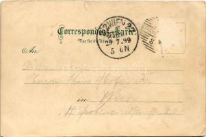 1899 (Vorläufer) Semmering, Hotel Waldhof. Art Nouveau, floral, litho (Rb)