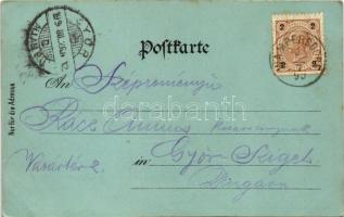 1899 (Vorläufer) Mitterbach bei Mariazell, Ötscher. Karl Schwidernoch Art Nouveau, floral, litho