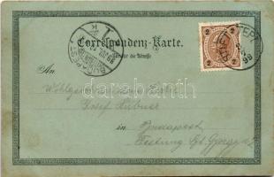 1899 (Vorläufer) Kláster, Tepl Stift (Teplá); church at night. Ottmar Zieher Art Nouveau, floral, li...