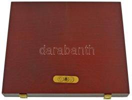 Fa éremtartó kazetta, 12db férőhellyel (50x50mm), használt, jó állapotban