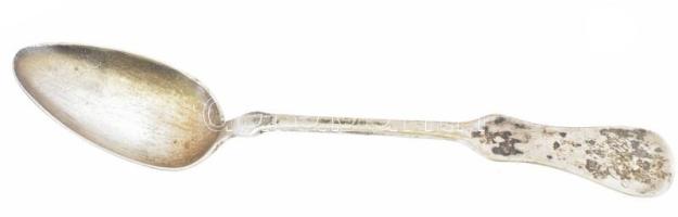 Ezüst (Ag) kanál, jelzéssel, h: 20 cm, nettó: 52 g