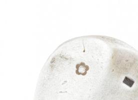 Ezüst (Ag) kanál, jelzéssel, h: 20 cm, nettó: 52 g