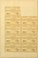 Pest 1871. "Első Magyar Sertéshizlaló és Kölcsön Előlegező Társulat" részvénye 200Ft-ról s...