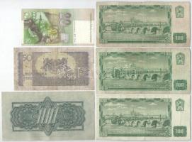 Csehszlovákia 1944. 100K + DN (1945-1948) 50K + 1961. 100K (3x) + Szlovákia 2004. 20K T:F,VG közte s...