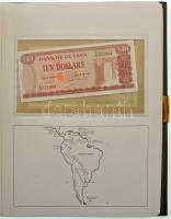 43db-os, nagyrészt klf külföldi bankjegytétel igényes "Banknoten aus Aller Welt" albumban,...