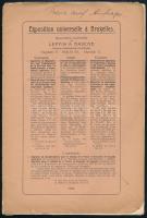 1910 Exposition universelle a Bruxelles. Appareils exposés par Leppin & Masche, Fabrique d'instrument scientifiques. / Tudományos műszereket gyártó cég képes katalógusa és árjegyzéke az 1910-es brüsszeli világkiállításra. Francia nyelven. Sérült, szétvált borítóval, 12 p.