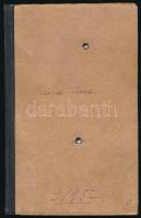 1928 Szolgálati cselédkönyv Pállya Celesztin festőművész saját kezű aláírásával / bejegyzésével