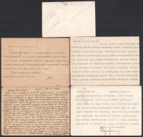 1939-1945 5 db levél Teleky-Vámossy Árpád festőművésznek címezve, egyikét felesége írta