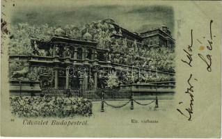 1898 (Vorläufer) Budapest I. Királyi várbazár télen. D. Halberstadt (EK)