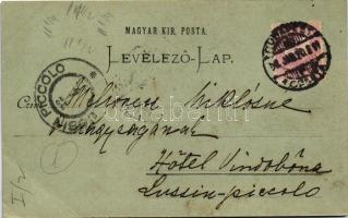 1898 (Vorläufer) Budapest I. Királyi várbazár télen. D. Halberstadt (EK)