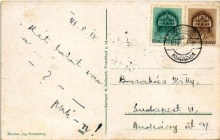 1941 Érsekcsanád, utca, hangya szövetkezet üzlete, MÁVART megállóhely (EK)