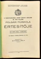 1935-1944 Nagykanizsa helytörténeti tétel, össz. 4 db: A nagykanizsai városi négyévfolyamú fiú felső...