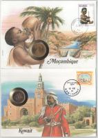 5db-os érmés boríték tétel, mind különféle és német nyelvű tájékoztatóval, benne: Niger, Palau, Guer...