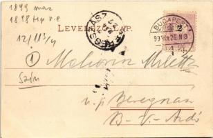 1899 (Vorläufer) Budapest VII. István tér, Vásárcsarnok, Fuchs Ede, Hoffmann Albert, Herzfelder Lajo...