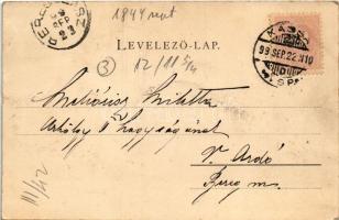 1899 (Vorläufer) Kassa, Kosice; Széchenyi réti közép sétány. Szent-Istványi Júlia kiadása / park pro...