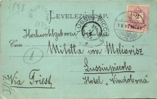 1898 (Vorläufer) Kassa, Kosice; este. Varga Bertalan kiadása / night + "KASSA-RUTTKA 181. SZ.&q...