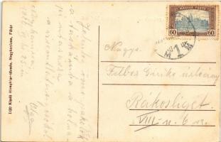 1920 Nagykanizsa, Erzsébet királyné tér, piac, Edison színház (mozi). Hirschler tőzsde kiadása