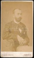 1875 Hatfaludy István (1848-1915), keményhátú fotó Veress Ferenc (1832-1916) kolozsvári műterméből, ...