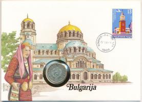 Bulgária 1960. 1L, felbélyegzett borítékban, bélyegzéssel, német nyelvű leírással T:UNC Bulgaria 1960. 1 Lev in envelope with stamp and cancellation, with German description C:UNC