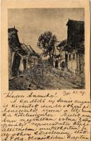 Rimaszombat, Rimavska Sobota; utca. Kiadja Rábely Miklós / street s: Tóth Sándor (vágott / cut)