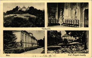 1942 Gács, Halic; Várkastély, Gróf Forgách kastély, belső. Filó Marcel kiadása / castle interior
