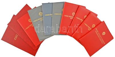 ~1960-1989. 10db katonai kitüntetés, mind mellszalagon és eredeti tokban, közte "Kiváló Szolgál...