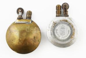 2 darab antik öngyújtó, kopással, m: 6-7 cm