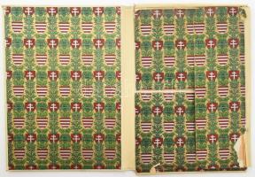 cca 1900 Az Ősi erény c. szecessziós album egészvászon borítója, illusztrált mappája 40x30 cm