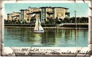 1905 Siófok, Sió és Hullám szállodák, vitorlás (fa)